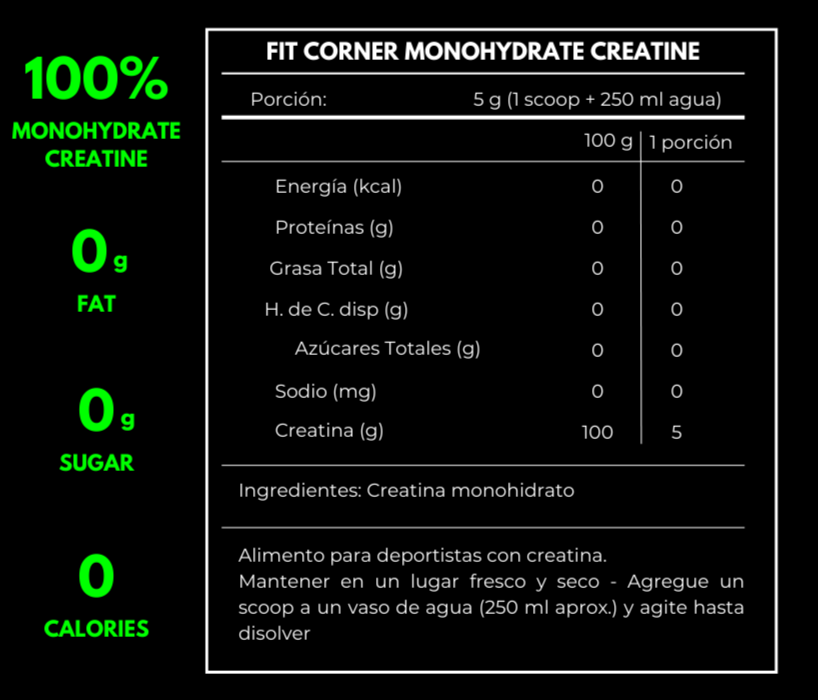 CREATINA MONOHIDRATADA 300g